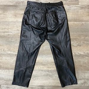 Harley Davidson Genuine Leather Motorcycle Pants Men's Size 38 Measure 34x29